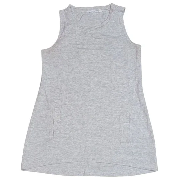 Athleta Women's Heather Gray Cutaway Sweatshirt Style Tunic Shirt Size Small - Picture 1 of 3